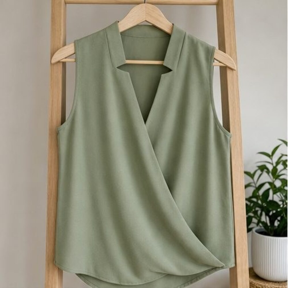 Sage Tie Neck Blouse